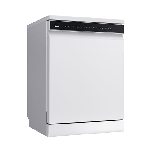 Midea Lavavajillas 60 cm+++ Blanco para 14 servicios - Lavaplatos libre instalación - Compacto con...