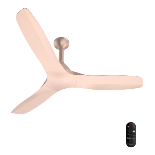 Image of Crompton Silent Pro Fluido Wave 1200mm iOT BLDC Ceiling Fan | Luxury Design | Wi-Fi, Bluetooth & Remote | Alexa & Ok Google | Fine Speed Tuning | Low Noise | 4 Year Brand Warranty | Cinnamon Blush