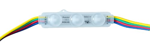 Image of Steko {50 Pieces) RGB 3 Color 3 Led Optical Module Strip 5050 SMD Waterproof Led Module for Science Projects, Backlight Sign Multipurpose Use | Flash in 3 Color Red, Green & Blue