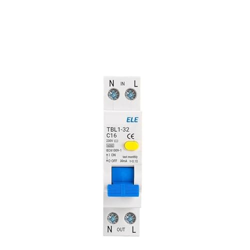 RCBO 1P+N 10A disyuntor magnetotermico contra fugas de corriente para vivienda 230V