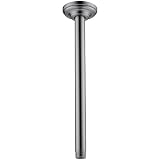 Shower Arm with Flange for Rain Shower Head 12 Inch Ceiling Mount Stainless Steel 1/2 NPT,Brushed Ni