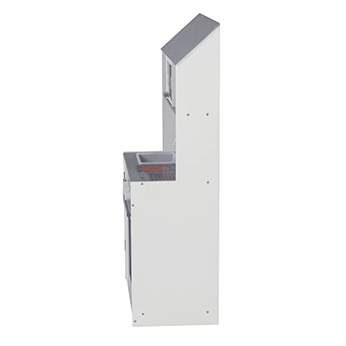 Foto von roba Kinderküche, Spielküche weiß, grau, Kinderküchenzeile mit Spüle, Wasserhahn, Mikrowelle, Herd, Grill, Herdplatten, Kühlschrank