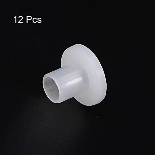 QUARKZMAN 12 Stück Geflanscht Hülse Lager 4mm Bohrung 5mm AD 7mm Länge Nylon Buchsen für Welle Weiß