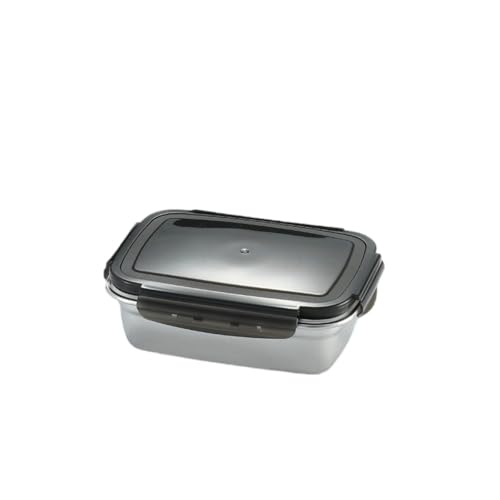 Giawkcaキムチ 密閉 弁当箱 ステンレス 蓋付き 密閉 冷凍 弁当 大容量 漏れ防止 食品 食器洗い機対応 (850ml)