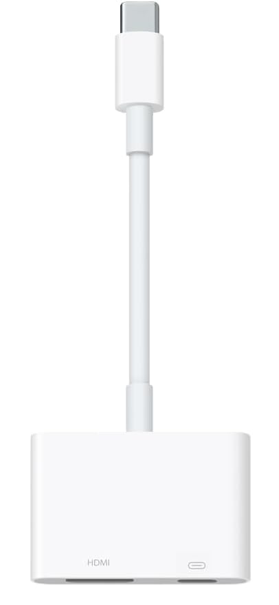 Apple USB-C to HDMI Adapter 4K@60Hz for iPhone 15 16 17 MacBook Pro Air iPad Pro, MFi Certified USB 3.1 Type C Digital AV HDMI 2.0 Cord Compatible with Samsung Galaxy S25/S24/S23 and More (White-2)