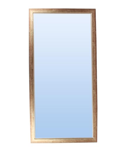 Genérico Espejo de Pared a Medida Personalizada hasta 200cm con Marco Dorado de 5,3cm de Ancho Ref. 2799-001 para Entrada, salón, habitación, baño o despacho. Medida Exterior del Marco