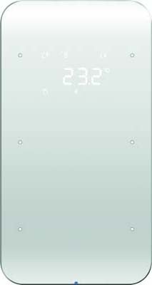 Teclado 2 fases con termostato, serie berker R.1 de hager, blanco polar