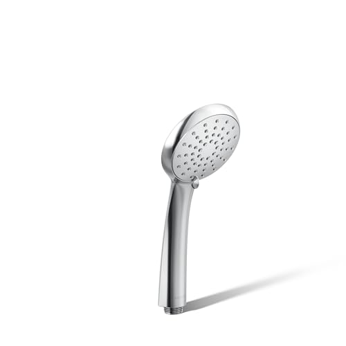 Regadera manual KOHLER Bellera de 3 funciones, caudal 1.75 GPM, cromo pulido, cobertura amplia, drenche intenso y chorro dirigido, ergonómica, fácil de limpiar, ahorro de agua, compatible con LEED miniatura 1