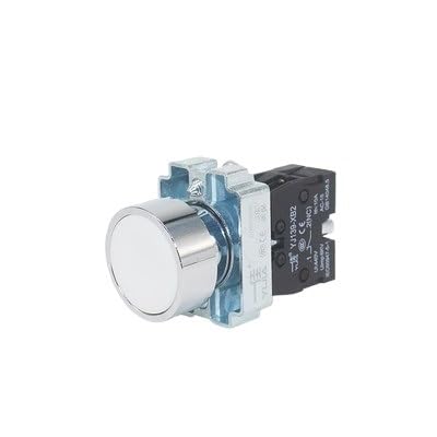 Momentary Push Button Switch 22mm 10A/240V Circular Small Size Flat Round Panel NC/NO XB2-BA31 XB2-BA42 ZB2-BE101C 102C(Blue NO)