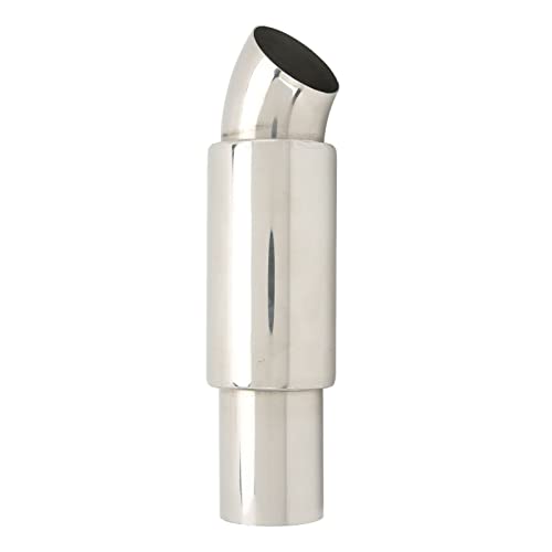 Silenciador de Escape de Coche,Tubo de Escape de Coche,Punta de Silenciador Trasero,Entrada de 51mm X 63mm,Reemplazo Universal Plateado de Acero Inoxidable Redondo, de escape