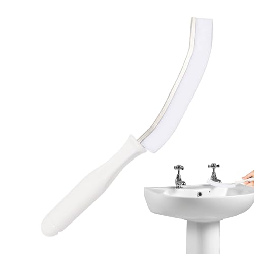 FxaumsGxuk Household Joint Cleaning Brushes, Brush for Joint Cleaning, Ergonomic Cleaning Brush with Long Handle and Angled Head, Hard Bristles for Kitchen, Shower, Tiles, Floor, Oven