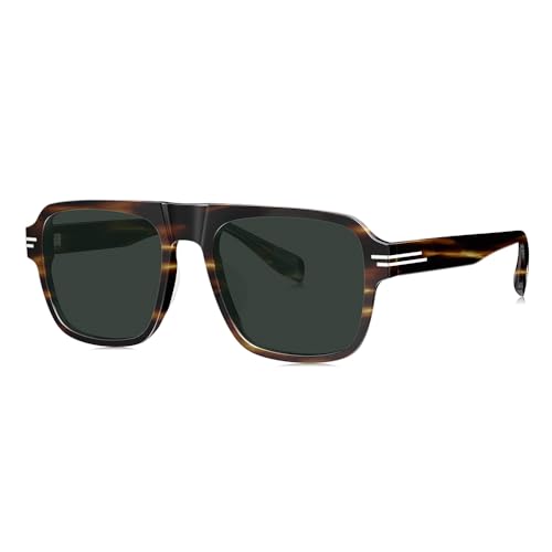 Image of BOLON Men Retro Single Bridge Aviator UV400 Sunglasses BL3100 Le mans 53mm | Exclusive Eyewear Brand of EssilorLuxottica