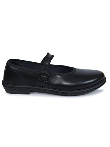 Image of AJANTA School Shoes for Girls | Lightweight & Washable | Adjustable Hook & Loop | Cushion Insole for Comfort | Slip Resistance for Firm Grip
