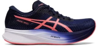 ASICS ASICS Women's Magic Speed 2 Running Shoes, 7, Indigo Blue/Papaya