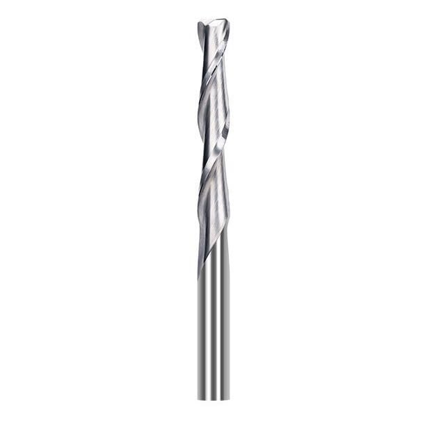 1 szt. Frez spiralny 2-ostrzowy z płaskim dnem, trzpień 3,175 4 6 8 10 12 mm, frezy CNC węglika spiekanego, narzędzie do obróbki drewna(8x8x45x90L)