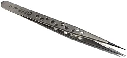 Precision Tweezers High Precision Tweezer Stainless Steel Elbow Tip With Cooling Hole Phone Repair Tool - .A for Crafting, Jewelry, Electronics, and Lab Work