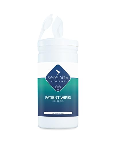 Serenity Hygiene Antimicrobial Patient Wipes - 150 Pack, Skin-Safe, Alcohol-Free, Strong & Durable, Made in The UK - Tub