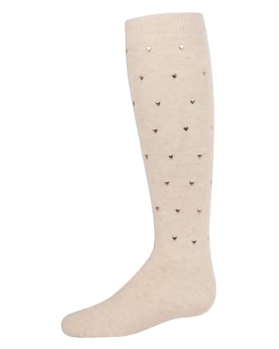 MeMoi Girls' Sweetheart Studded Knee-High Socks