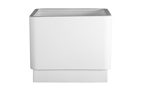 Hobby Flower Basic - Maceta Cuadrada con Sistema de Auto-riego, 35 x 35 x 35 cm, Color Blanco Cover