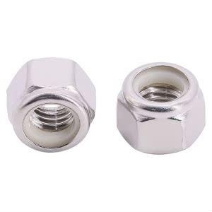 3/4-10 (6 Pcs) Hex Locknuts, Hexagon Head Lock Nuts, 304 Stainless Steel 18/8, Hex Drive, ASME/ANSI B18.6.6