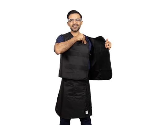 Image of X-Ray Radiation Vest Skirt Full Coverage Apron, Hook-and-Loop Closure, .50mm Pb LE, No Lead, Color: Black