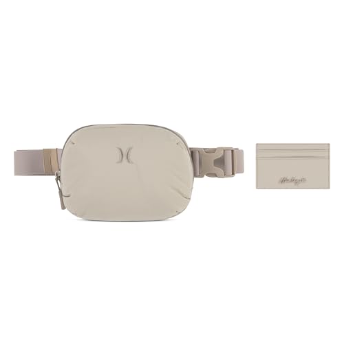 Hurley Bolsa transversal e estojo para cartão, conjunto de 2 peças, forro prateado, Forro de prata