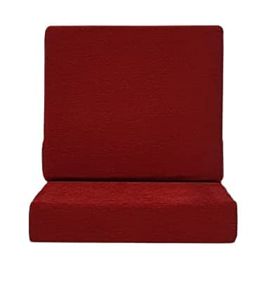 Image of Sofa Foam Cushions with Zip Cover Sofa Gaddi (Seat - 22 inchx21 inchx4 inch Back - 21 inchx18 inchx4 inch) |Density:- 32 Foam(Maroon)