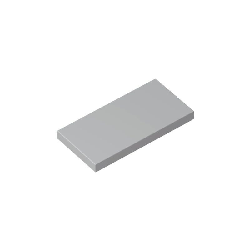 XYEIUGO Gobricks 87079 Foundation Plate Tile 2x4 with Groove 50 Pieces GDS-614 Building Blocks Color:Light Bluish Gray