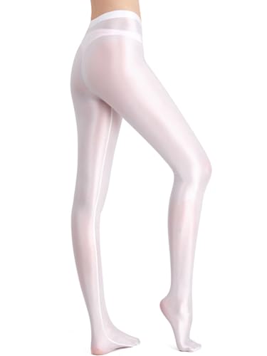 Women's Shiny Oil Pantyhose Stockings Tights Socks Ultra Shimmery Shaping Dance Plus Size Footed 1D 70D 60D 100D4