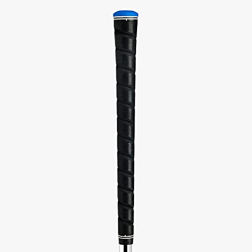 Lamkin Sonar+ Wrap Golf Grips, Swinging Grips, With Lamkin's Fingerprint And Genesis Technology, Black/Blue #TOP1