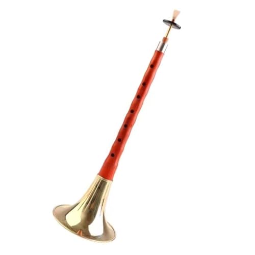 Suona Instrument Handmade Mahogany D Key/F Minor Key Suona Chinese Traditional Folk Suona Woodwind Instrument (Color : F minor)