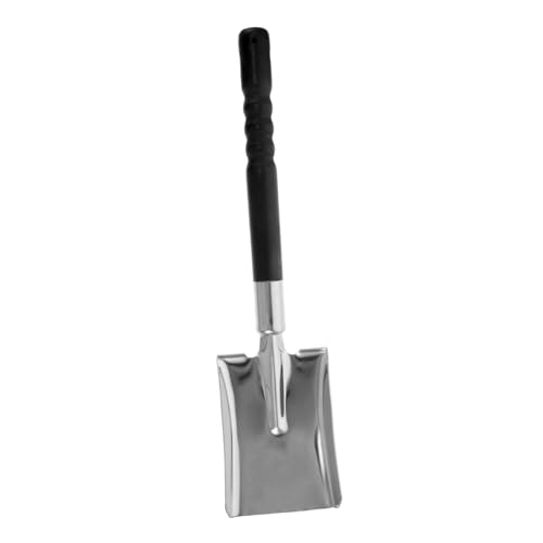 DOITOOL Pala para Chimenea de Acero Inoxidable Grueso Pala para Carbón y Cenizas Herramienta Ergonómica para Limpieza de Estufa Jardín y Barbacoa para Excavación y Suelo