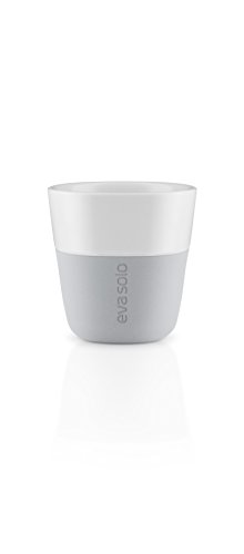 Eva Solo Vaso de Espresso 5706631070683 501044, Recubrimiento de Silicona, 80 ml, Porcelana, mármol Gris, 6 x 6 x 6 cm, 2 Piezas