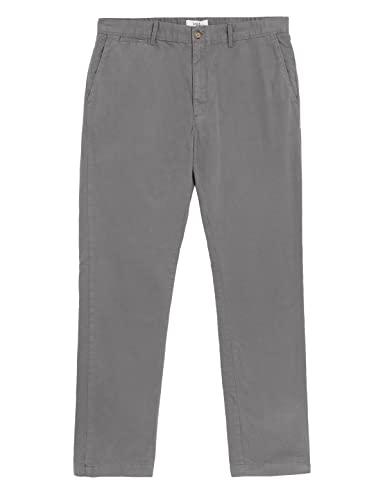 Image of Marks & Spencer Mens Solid Mid Rise Slim Fit Lightweight Trouser