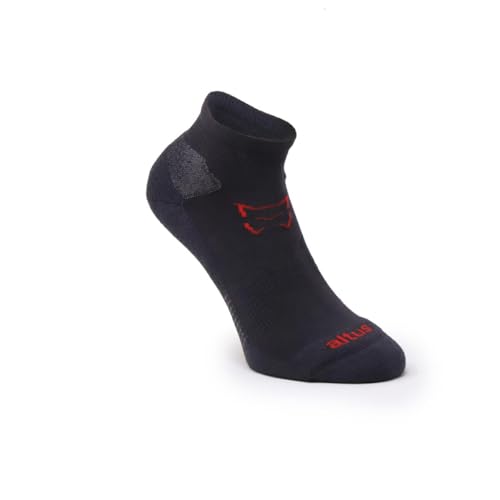 ALTUS Java Calcetín de montaña | Calcetín tobillero | Unisex (FR/ES, Letras, M, Regular, Regular, Negro)