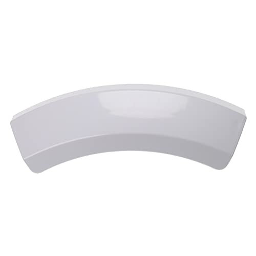 vhbw Empuñadura de puerta compatible con Bosch Serie 4 Maxx 8 Sensitive WTV74380FF, WTV76100EE secadora - 240 x 71 x 25 mm - curvado - blanco