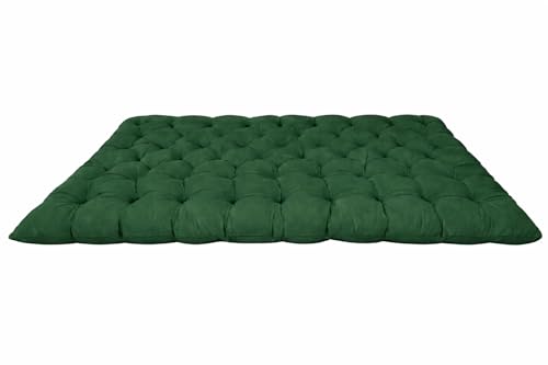 Image of ATOOTFUSION Soft Cotton Quilt | Foldable Light Weight Filled Single Firm Cotton Quilt Mattress| Gadda (Solid Coloured, 2 Sleeping Capacity, 5 x 6 ft or 72 x 60 Inches Queen) (Bottle Green)