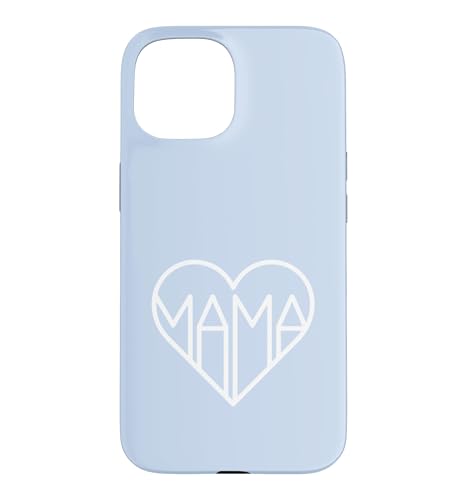 �u���[ - Mama Heart Form Cute Modern Mother �X�}�z�P�[�X iPhone 15 �p