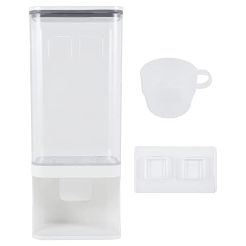 Giilayky Wall-Mounted Dry Food Dispenser, Transparent Plastic, Dry Food Dispenser, Dry Food Fruit Storage Box-1500ML Cover