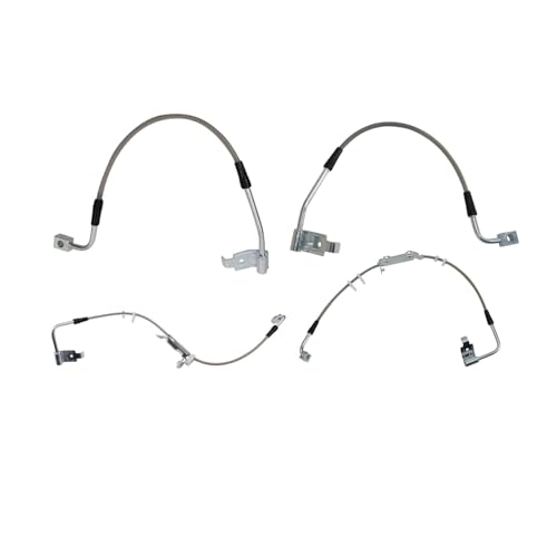 Image of TRQ Performance Front and Rear Brake Hose Set Compatible with 11-12 Jeep Wrangler