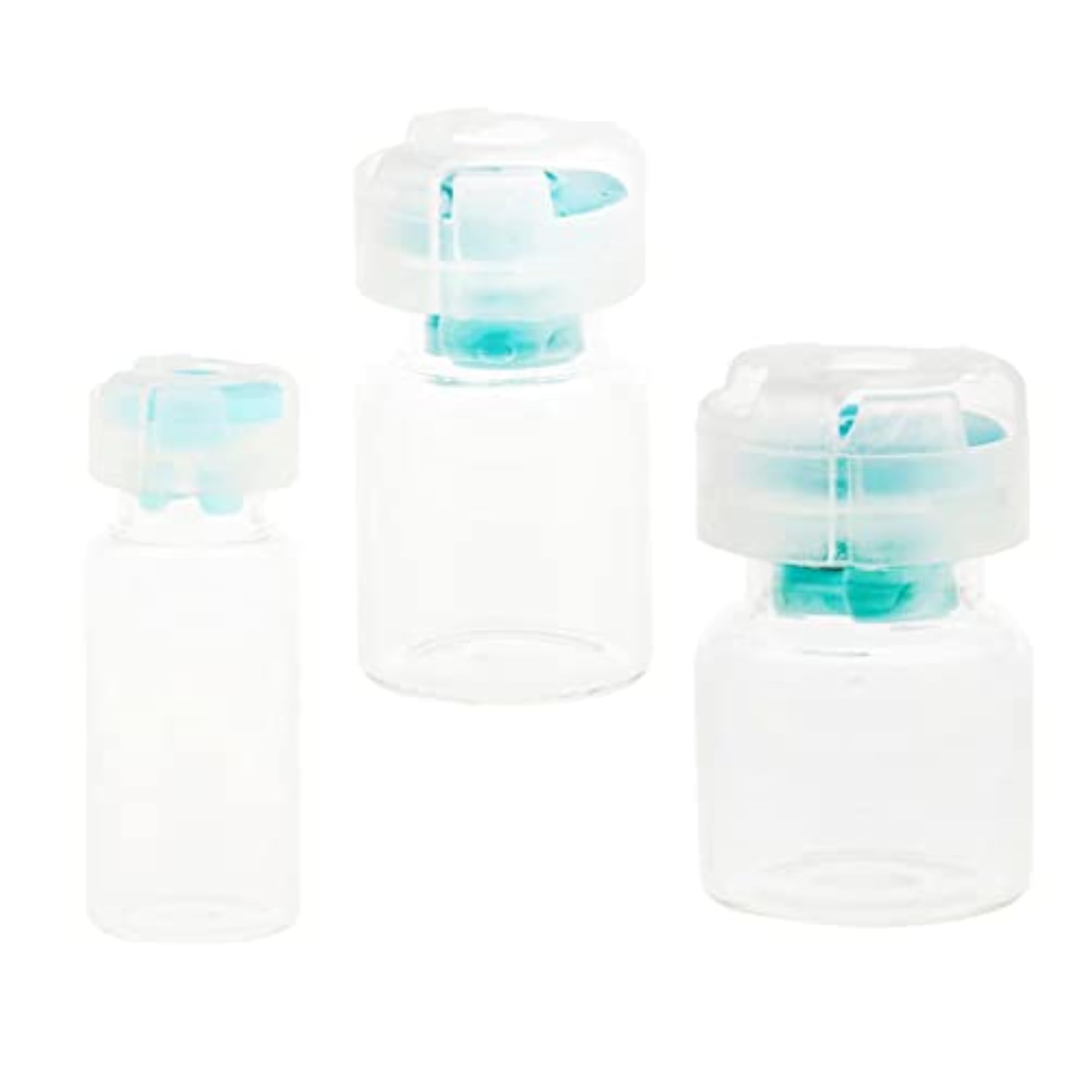 2x10pcs Empty Clear Glass Dram Bottles