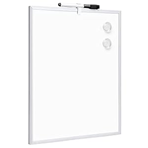Amazon Basics Small Dry Erase Whiteboard, Magnetic Whiteboard with Marker and Magnets, 11″W x 14″H, Aluminum Frame