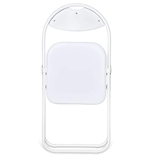 Nyxi Folding Chair Padded Paris Faux Leather Chair Home Office Dining (1 X Chair, White) 6 Nyxi Folding Chair Padded Paris Faux Leather Chair Home Office Dining (1 X Chair, White) - Image 6