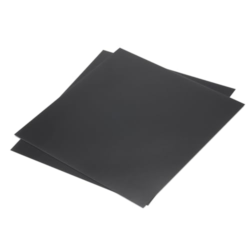 Image of MECCANIXITY Black ABS Plastic Sheet 10 x 10 x 0.04 Inch for Building Model, DIY Crafts, Panel, Pack of 2 Pcs