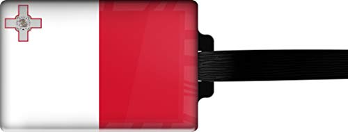 Preisvergleich Produktbild metALUm / Gepäckanhänger Adressanhänger Kofferanhänger verdecktes Adressfeld Flagge Malta stabiles Kofferschild 3001048