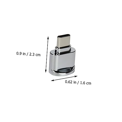 Housoutil 1pc Type-c Card Reader Zinc Alloy Disk for Expansion Compatible Mobile Phones and Computers Versatile Reader for Backup Needs