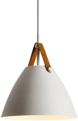 Suspension unique E27 abat-jour blanc évasé pour table de salle à manger