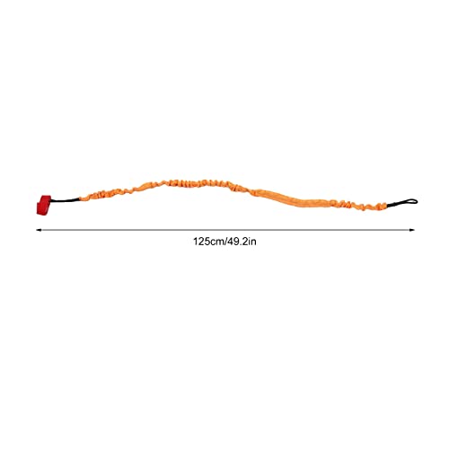 Coleira de remo de caiaque, pacote com 2 trelas de nylon de borracha resistente à corrosão, elástica