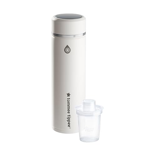Tommee Tippee PrepGo Formula Feed Maker, Portable Cooling Flask with LED Digital Temperature Display, Travel Friendly Bottle Preparation in 2 Minutes