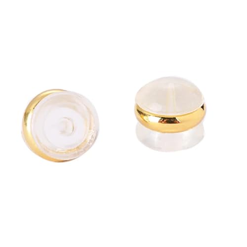 Tapones de goma de silicona transparente dorada para crear joyas 4